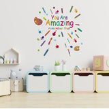 PVC Wall Stickers, for Home Living Room Bedroom Decoration, Rectangle, Mixed Color, 300x300mm
