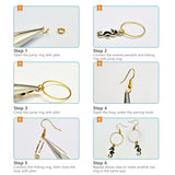 DIY Earring Making, with Alloy Enamel Charms/Pendants and Metal Earring Findings, Mixed Color, 7.4x7.2x1.7cm
