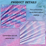 Fish Scale Pattern Polyester-Cotton Fabric, for DIY Bag Cloth Accessories, Magenta, 1482x1000x0.2mm