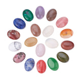 Natural & Synthetic Gemstone Flat Back Cabochons, Oval, 18x13mm, 25pcs/box