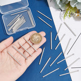 nicraftale 30Pcs 304 Stainless Steel Pendants, Bar, Stainless Steel Color, 43x2x2mm, Hole: 1.8mm