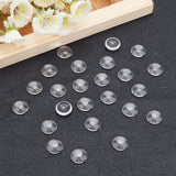 Transparent Glass Cabochons, Clear Dome Cabochon for Cameo Photo Pendant Jewelry Making, Clear, 13.5~14x4mm, 200pcs/box