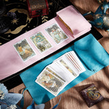 2Pcs 2 Colors Double-Sided Velvet Tarot Cards Storage Bags, Tarot Desk Storage Holder, Mixed Color, 40.5x13cm, 1pc/color