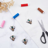 Bee Rhinestone Appliques, with  Iron & Cloth, Ornament Accessories, Colorful, 38x36.5x8mm, 4pcs/bag