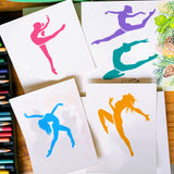 PET Hollow Out Drawing Painting Stencils, for DIY Scrapbook, Photo Album, Dance, 30x30cm