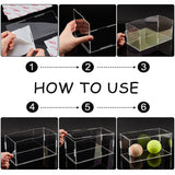 Transparent Acrylic Display Boxes, with Black Base, for Models, Building Blocks, Doll Display Holders, Clear, Finish Product: 11.2x21.2x9.8cm, about 19pcs/set