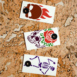 PET Hollow Out Drawing Painting Stencils, for DIY Scrapbook, Photo Album, Skull Pattern, 30x30cm