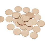 Brass Pendants, Flat Round, Antique Bronze, 25x0.8mm, Hole: 1mm, 30pcs/set, 7.4x7.2x1.7cm