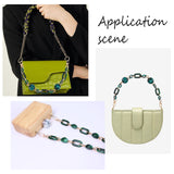 Acrylic Curb Chain Bag Strap, with Aluminum Clasps, for Bag Replacement Accessories, Dark Green, 45.3cm