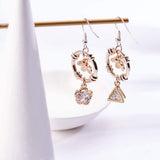 Alloy Charms, with Cubic Zirconia, Mixed Color, 7.4x7.2x1.7cm, 70pcs/box