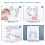 Glass Hotfix Rhinestone, Iron on Appliques, Costume Accessories, for Clothes, Bags, Pants, Human, 297x210mm