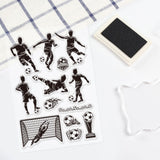 Custom PVC Plastic Clear Stamps, for DIY Scrapbooking, Photo Album Decorative, Cards Making, Football Pattern, 160x110x3mm