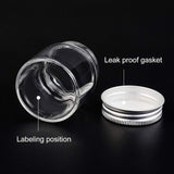 Mini Glass Bottles with Aluminum Cap Screw Top Lids, Chalkboard Sticker Labels, for DIY Art Craft Storage, Clear, 5.6x4.7cm, Capacity: 50ml