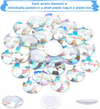 1 Box 30Pcs Self-Adhesive Acrylic Rhinestone Stickers, for DIY Decoration and Crafts, Faceted, Half Round, Clear AB, 30x6mm, 30pcs/box