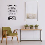 PVC Wall Stickers, Rectangle with Word, for Home Living Room Bedroom Decoration, Word, 440x320mm