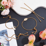 8Pcs Adjustable 304 Stainless Steel Slider Bracelets Making, Bolo Bracelets, Fit for Connector Charms, Golden, Single Chain Length: about 11cm