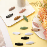 16Pcs 8 Color Plastic Blank Oval Brooch Pins, Scarf Hijab Lapel Pin Buckles for Ladies Hair Dressing Accessories, Pink, 36x13.5x9mm, 2Pcs/color