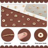 180Pcs 9 Styles Brass Spacer Beads, Rondelle, Light Gold, 3.5~6x1.5~3mm, Hole: 1.4~2.2mm, 20pcs/style