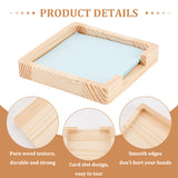 Wood Sticky Note Holder, Notepad Holder, BurlyWood, 8.9x9x1.5cm, Inner Diameter: 7.7x7.8cm