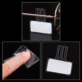 100Pcs Plastic Card Holders, Hanging Card Protector Sleeve, Rectangle, Horizontal, Clear, 48x39x0.3mm, Slot: 20x3mm