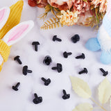 66Pcs 3 Style Plastic Safety Noses, Craft Nose, for DIY Doll Toys Puppet Plush Animal Making, Black, 17~20mm, 22pcs/style