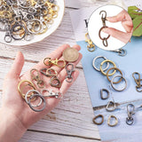 DIY Keychain Making, with Alloy Swivel Lobster Claw Clasps, Iron D Rings and Alloy Split Key Rings, Mixed Color, 82x82x27mm