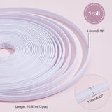 Cotton & Plastic Boning Sewing Wedding Dress Fabric, DIY Sewing Supplies Accessories, White, 11x4.5mm, about 12yards/roll(10.97m/roll)