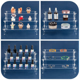3-Tier Assembled Transparent Acrylic Organizer Display Risers, for Action Figures, Cosmetic, Favor Goods Storage, Clear, Finish Product: 30x22.8x14.5cm