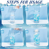 Winter Theme Imitation Pearl Vase Fillers for Centerpiece Floating Candles, Including Plastic Round & Polymer Clay Snowflake Beads, Acrylic Connector Charms & Chips Beads, Blue
