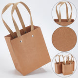 10Pcs Rectangle Paper Bags, with 10Pcs Paper Price Tags & 1Bundle Jute Cord, BurlyWood, Bag: 13x0.4x15cm