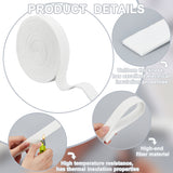 Ceramic Fiber Fireproof Paper, DIY Glass Fusing Auxiliary Accessories, for Microware Kiln, Flat, White, 25x3mm, 5m/roll