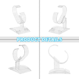 Acrylic Watch Display, C-shaped, Clear, 45x62x85mm, C-shaped: 65x15.5mm