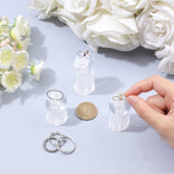 Acrylic Jewelry Finger Ring Displays Stand Set, Column, Clear, 4~5.7x2.5cm, 3pc/set