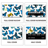 PVC Plastic Waterproof Card Stickers, Self-adhesion Card Skin for Bank Card Decor, Rectangle, Butterfly, 186.3x137.3mm