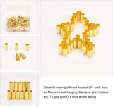 Column Brass Beads, Large Hole Beads, Golden, 10x5mm, Hole: 4.5mm, 150pcs/box