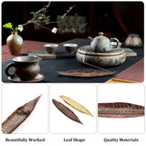 4Pcs 4 Style Brass Incense Burners, Leaf & Snail Incense Stick Holders, Home Office Teahouse Zen Buddhist Supplies, Mixed Color, 37~208x16~36x15~16mm, Hole: 1.5~4mm, 1pc/style