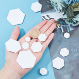 Paper Quilting Templates, English Paper Piecing, DIY Patchwork Sewing Crafts, Hexagon, White, 14~46x16~53x0.2mm, 100pcs/bag, 6bags/set
