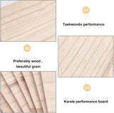 Wooden Karate Breaking Boards, Professional Breakable Taekwondo Kick Boards, Martial Arts Perfomance Accessories, Blanched Almond, 296x200x3.5mm