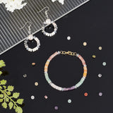 160Pcs 10 Style Natural Mixed Gemstone Beads, Heishi Beads, Flat Round/Disc, 4~4.5x2.5mm, Hole: 0.7mm, 16pcs/style