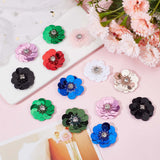 20Pcs 10 Colors Flower Shape PVC Sequin/Paillette Beading Appliques, Sew on Ornament Accessories, for DIY Clothes, Bag, Shoes Decoration, Mixed Color, 29~30x6mm, 2pcs/color