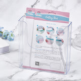 Transparent Acrylic Wall Mounted File Holder, Document Paper Hanging Organizer Rack, Square, Clear, 16.5x4.2x16.6cm
