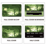 PVC Plastic Waterproof Card Stickers, Self-adhesion Card Skin for Bank Card Decor, Rectangle, Deer, 186.3x137.3mm