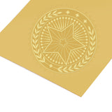 Self Adhesive Gold Foil Embossed Stickers, Medal Decoration Sticker, Star Pattern, 5x5cm