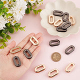 16Pcs 2 Colors Alloy Screw-in Eyelet Grommets, Oval, for Bag Replacement Accessories, Mixed Color, 2.95x1.55x0.5cm, Inner Diameter: 1.85x0.61cm, 8pcs/color