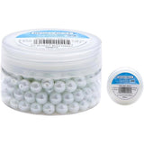 Eco-Friendly Dyed Glass Pearl Round Beads, White, 8mm, Hole: 1.2~1.5mm, about 200pcs/box