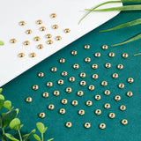 304 Stainless Steel Spacer Beads, Bicone, with Beads Container, Golden, 5.5x3mm, Hole: 1.8mm, about 100pcs/box