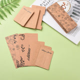 Hair Clip Display Cards, Kraft Paper Cards for Hair Barrettes Accessories Display, Rectangle, Mixed Patterns, 160x80x0.2mm, 70pcs/set