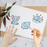 Custom PVC Plastic Clear Stamps, for DIY Scrapbooking, Photo Album Decorative, Cards Making, Stamp Sheets, Film Frame, Elephant, 160x110x3mm