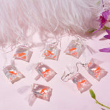 12Pcs Resin Pendants, Goldfish Water Bag Shape, Orange, 54.5x23.5x10.5mm, Hole: 2.5mm, 12pcs