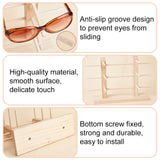 Wooden Eyeglasses Display Stands, 6 Sunglasses Showing Holder, for Business, Home, Bisque, Finished Product: 34.7x95x234mm